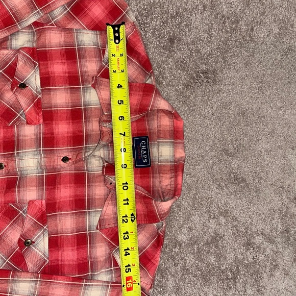 CHAPS BUTTON FRONT BLOUSE. Sz XL. - Picture 4 of 6